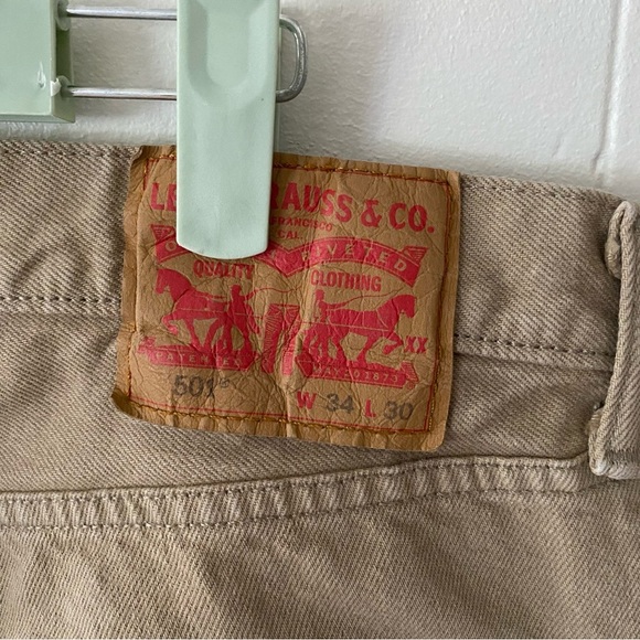 Levi's Beige Jeans 34X30 - Picture 9 of 13